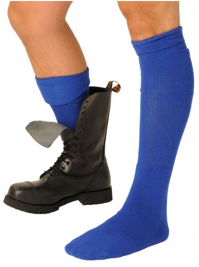 blue boot socks